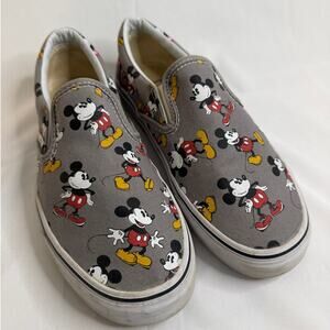 Vans Off The Wall Unisex Disney Mickey Mouse Grey Classic SlipOn Shoes